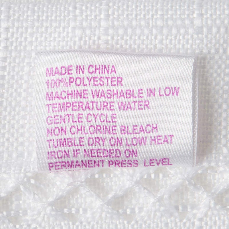 Violet Linen Hem Stitch Embroidered Vintage Design Tablecloth White 68" by 140" Oblong/Rectangle - Image 4